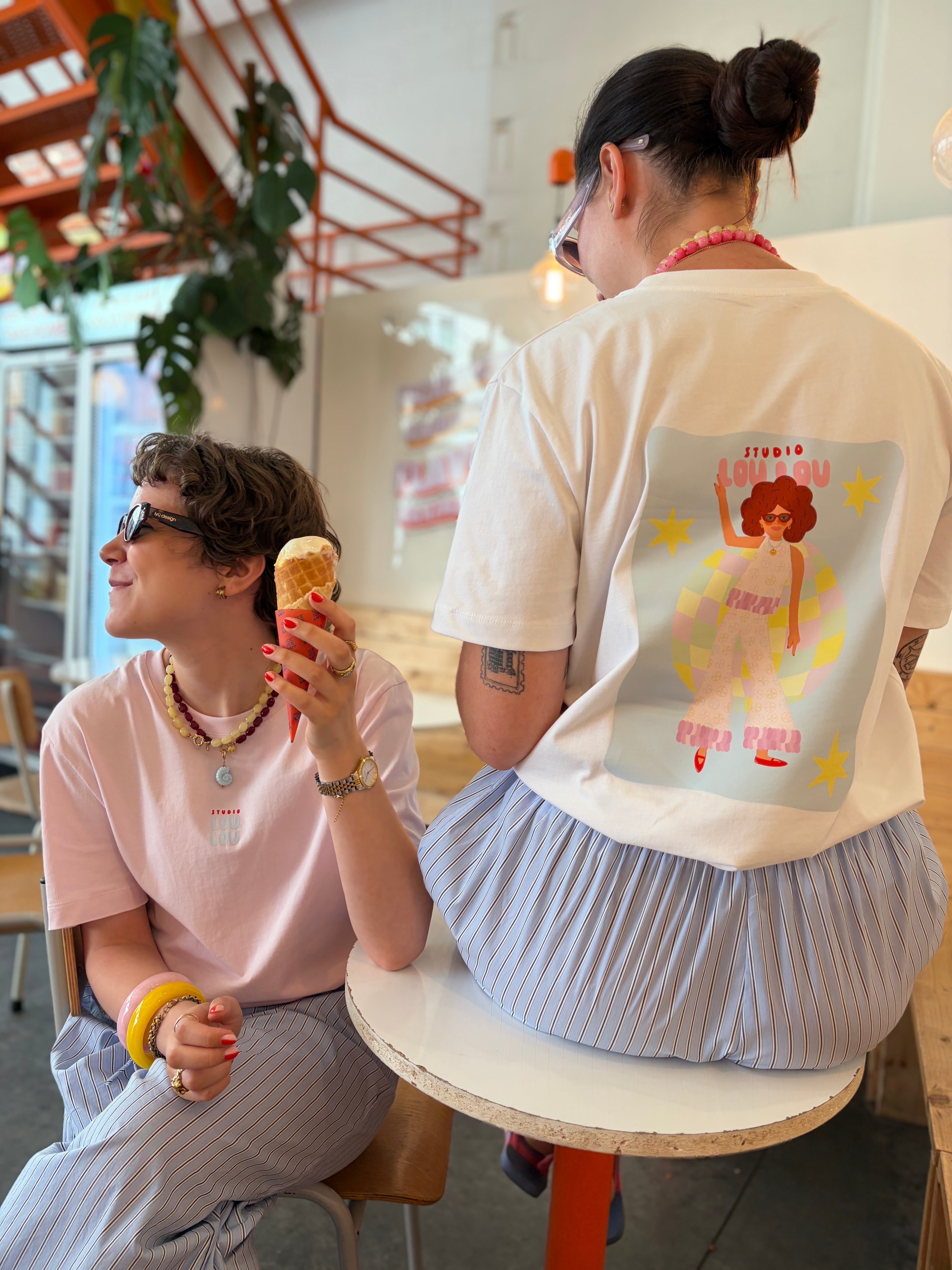 Studio Lou Lou Disco T-Shirt White