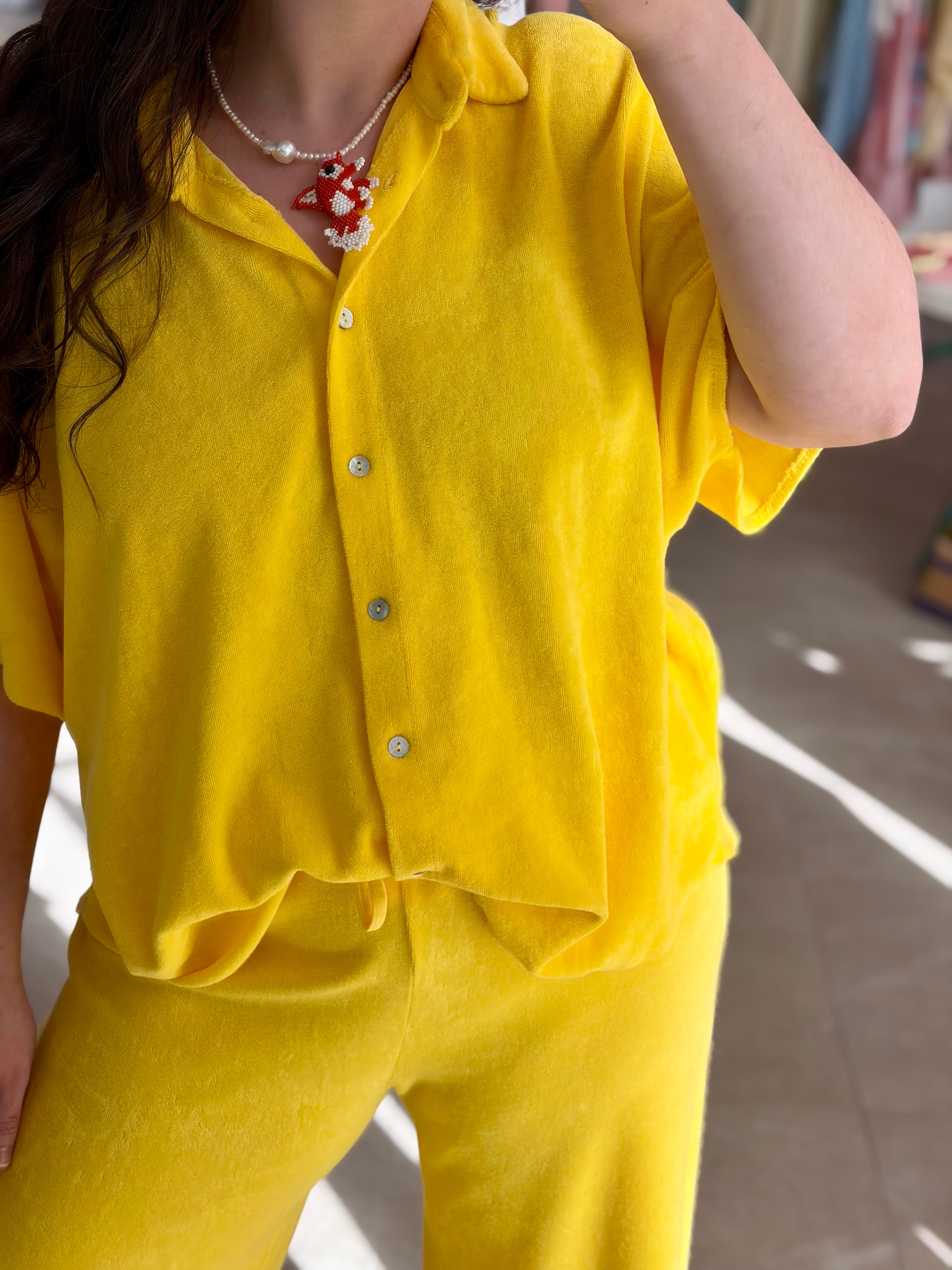 Olga Terry Blouse Yellow