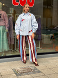 Burgundy Balloon Jeans