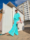 Olga Terry Pants Aqua