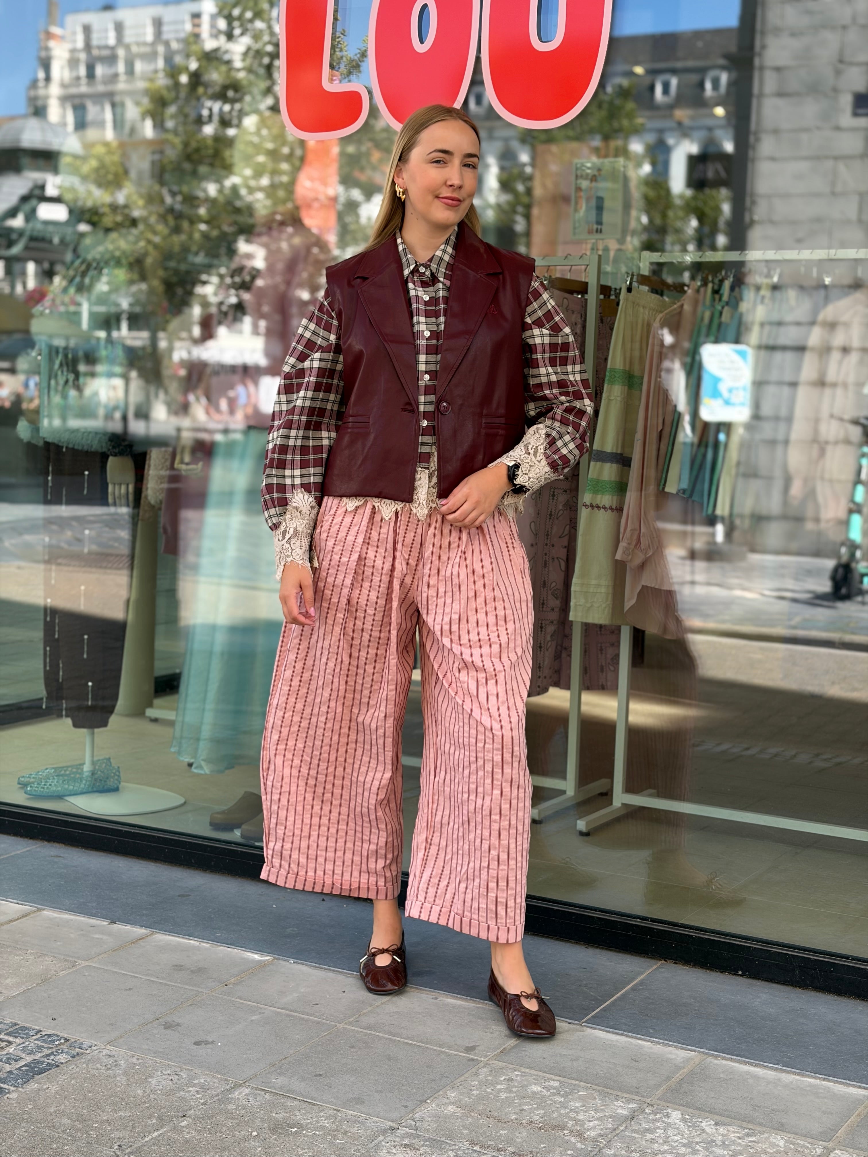 Charlene Faux Leather Jacket Bordeaux