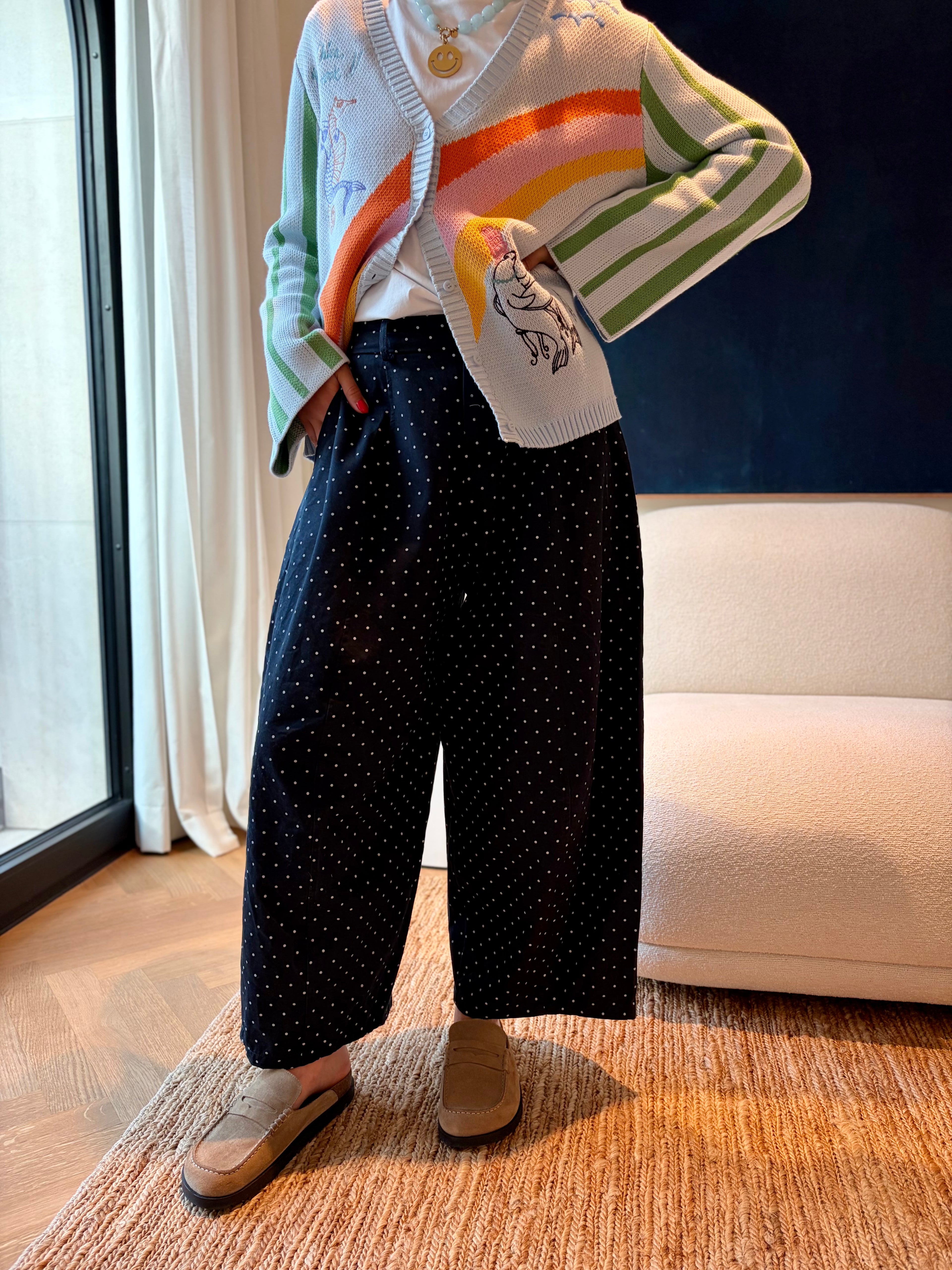 Polkadot Pants Navy
