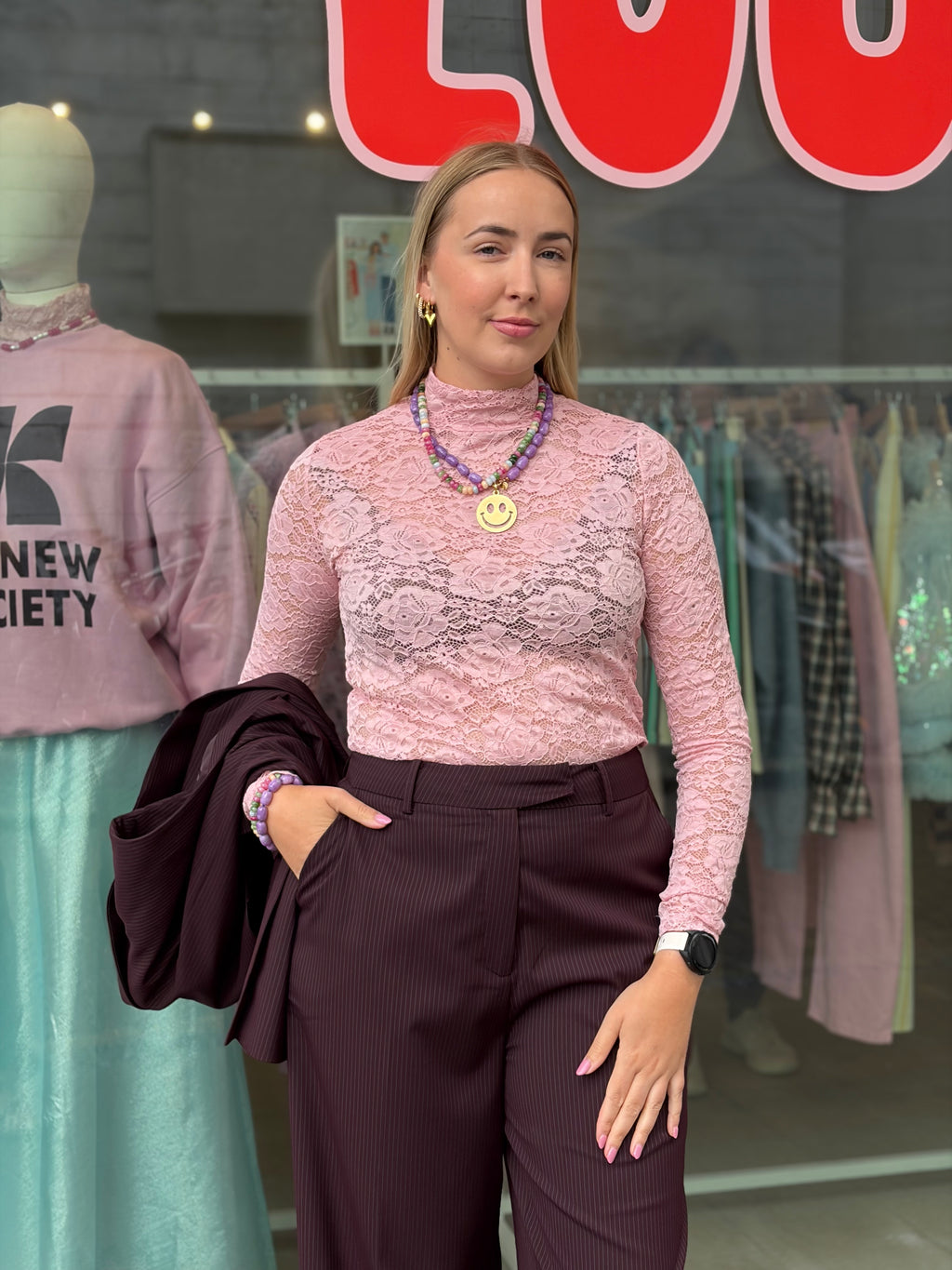 Ronja Lace Blouse Pink