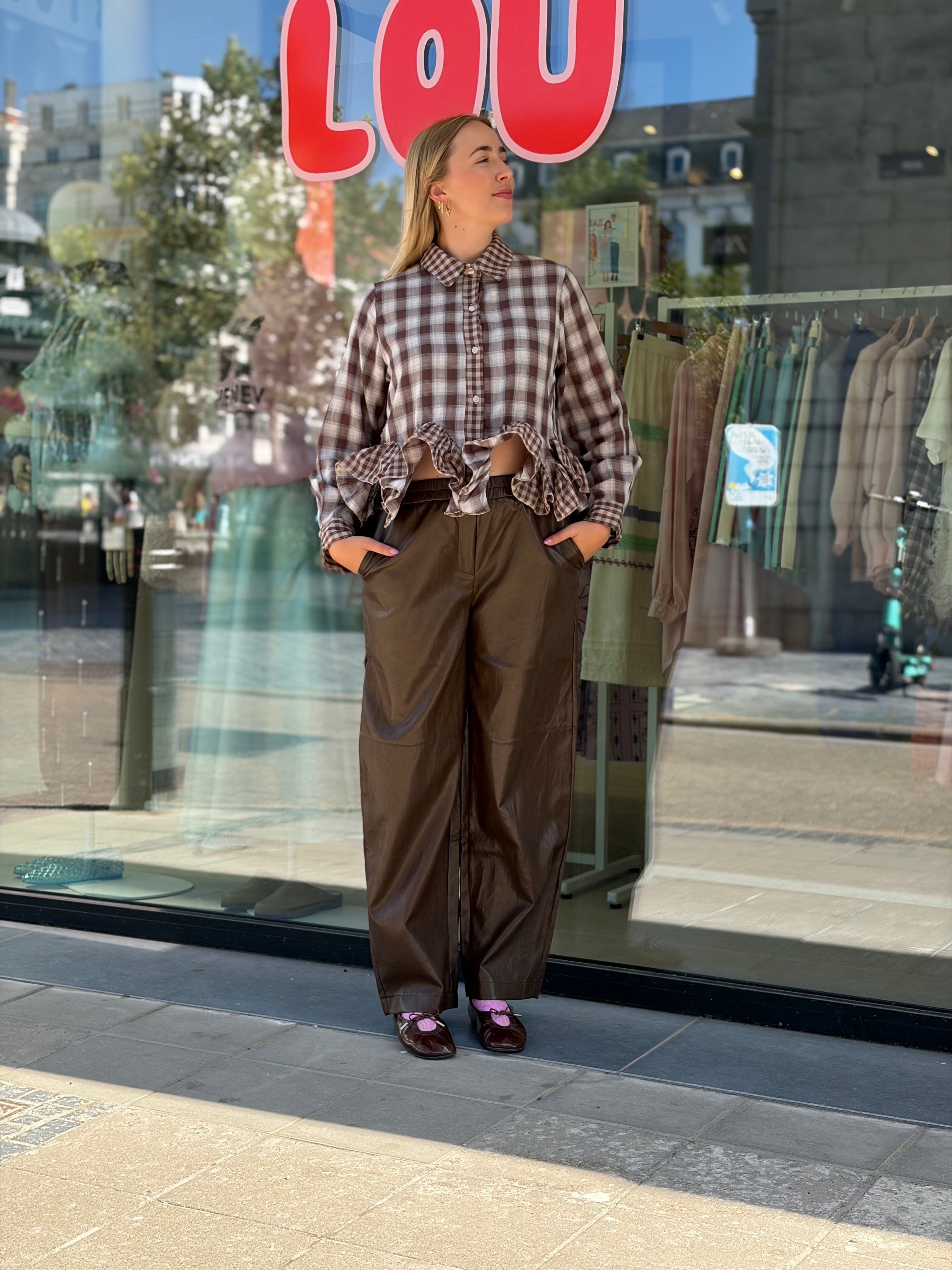 Paskale Faux Leather Pants