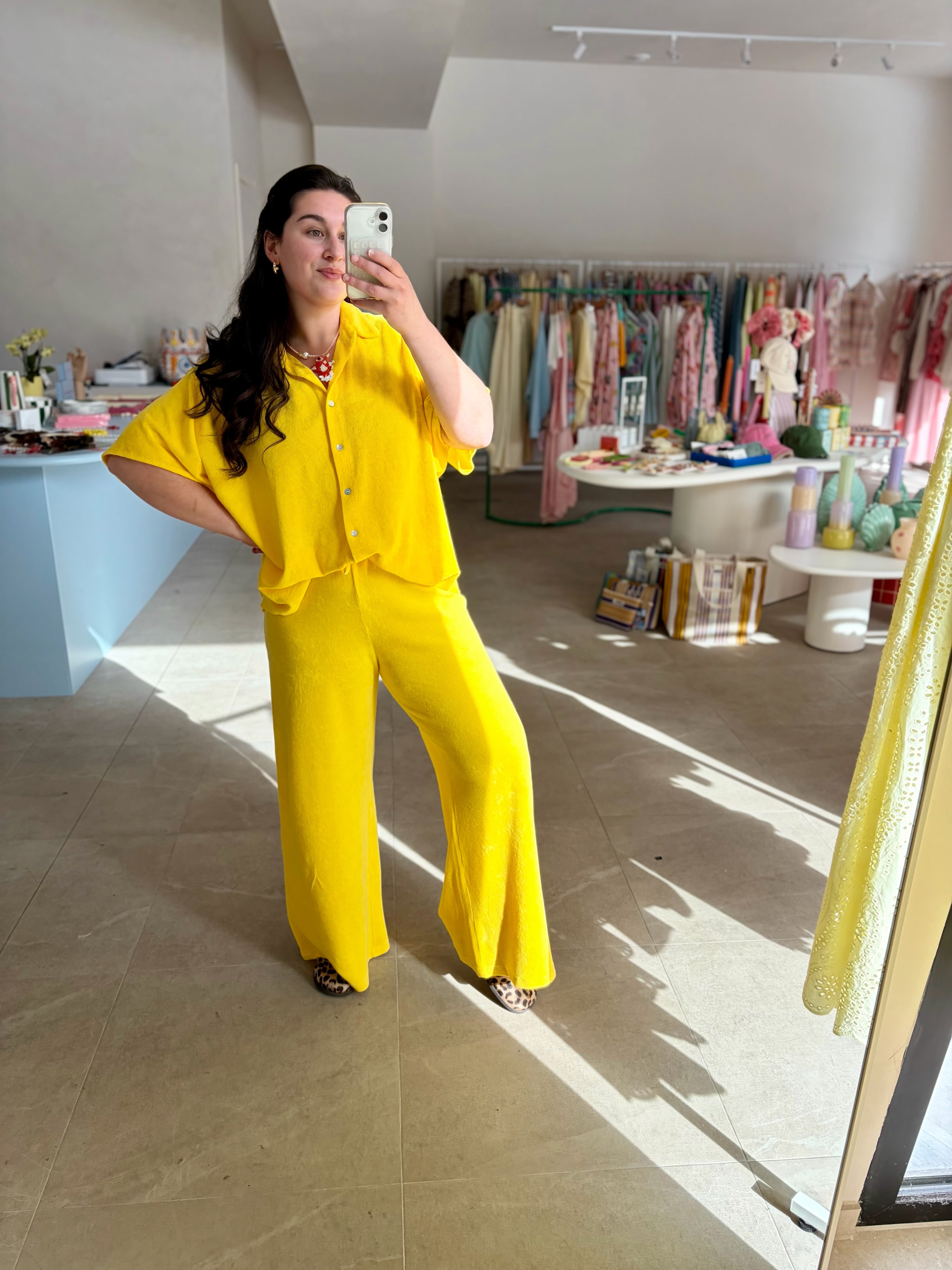 Olga Terry Blouse Yellow