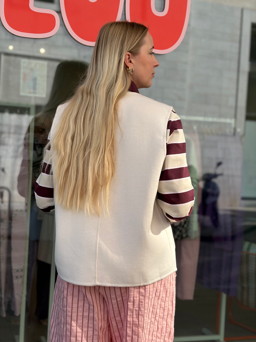 Wool Bodywarmer Creme
