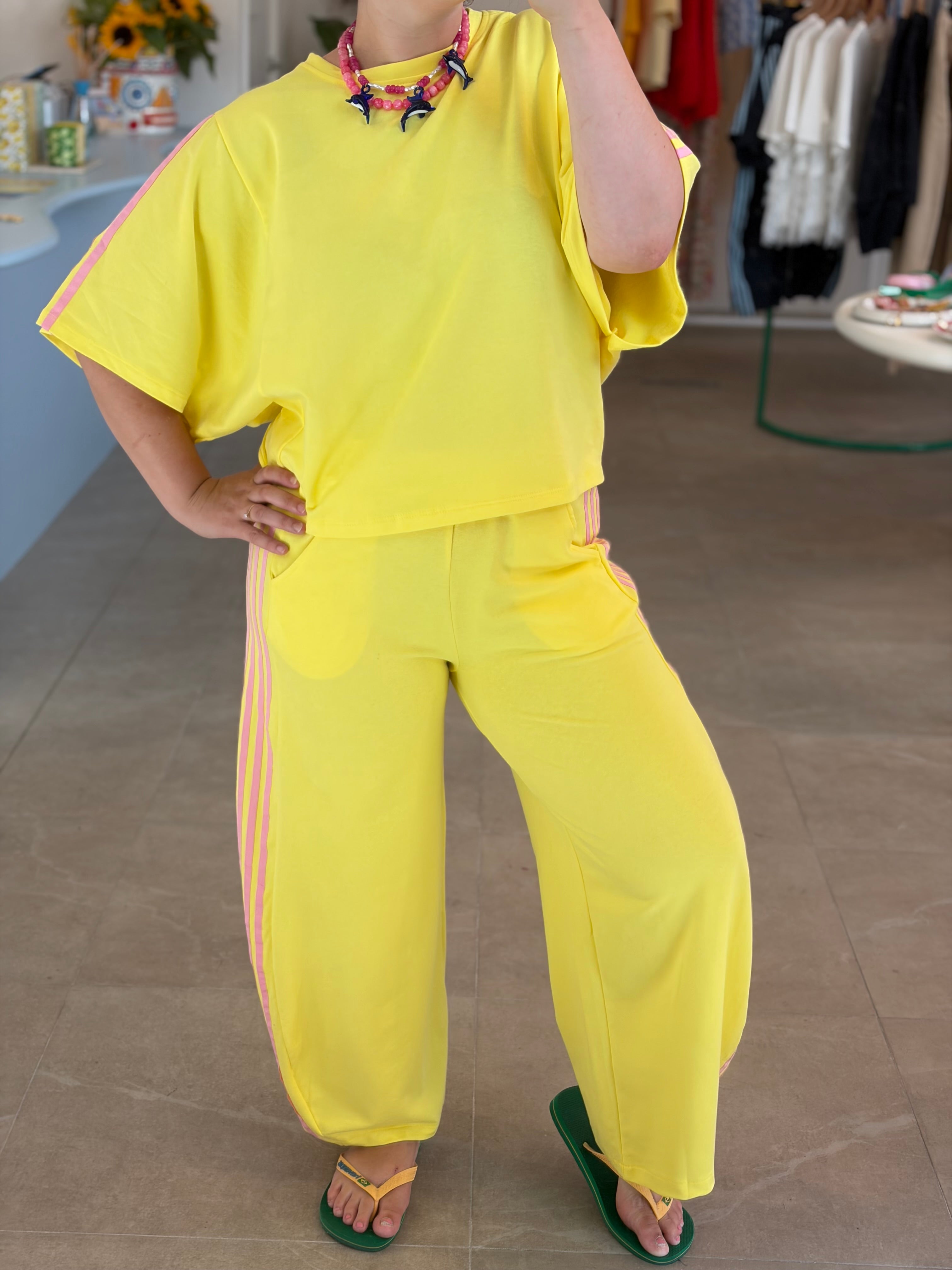 Striped Balloon Co-Ord Yellow