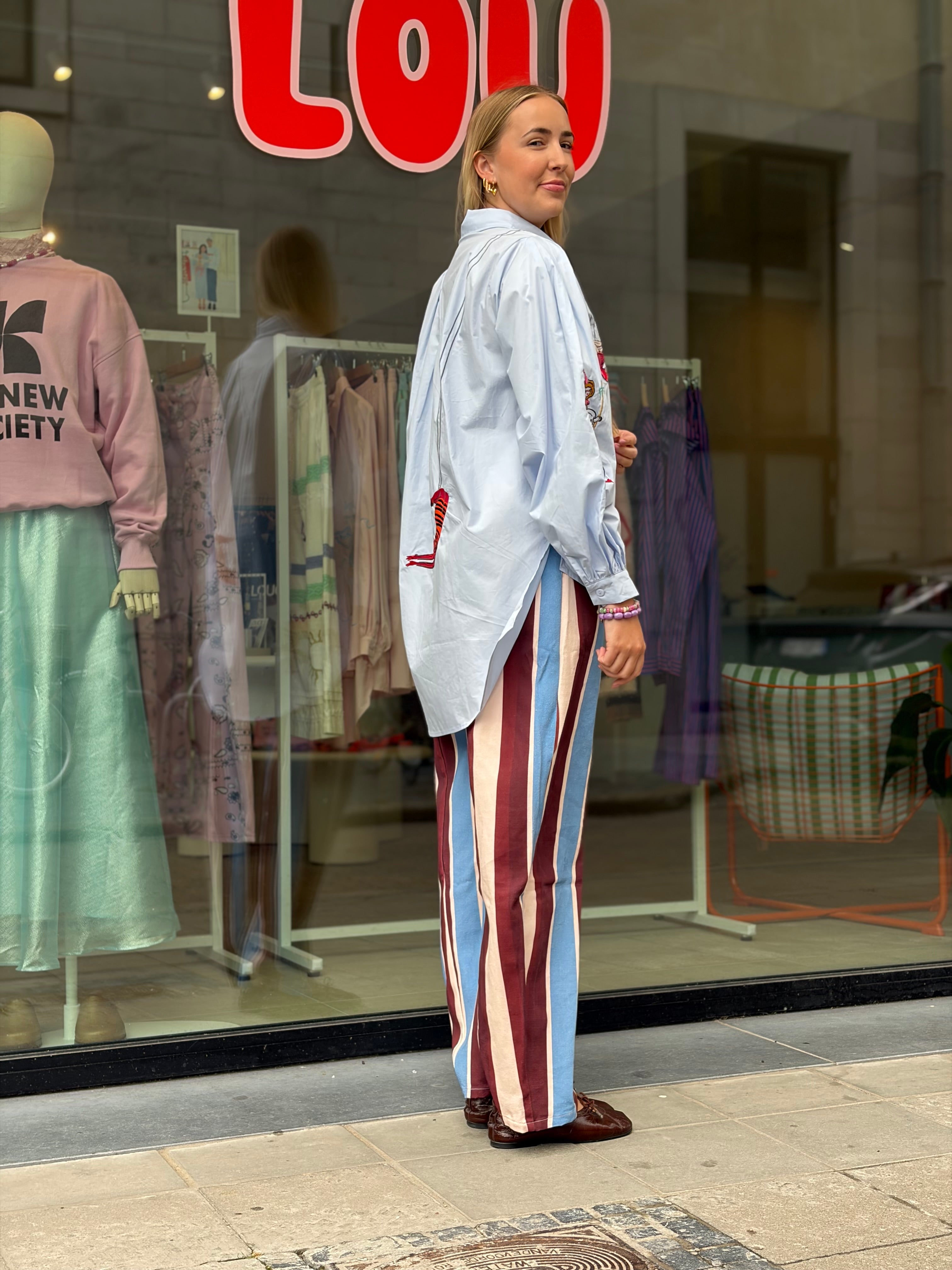 Burgundy Balloon Jeans