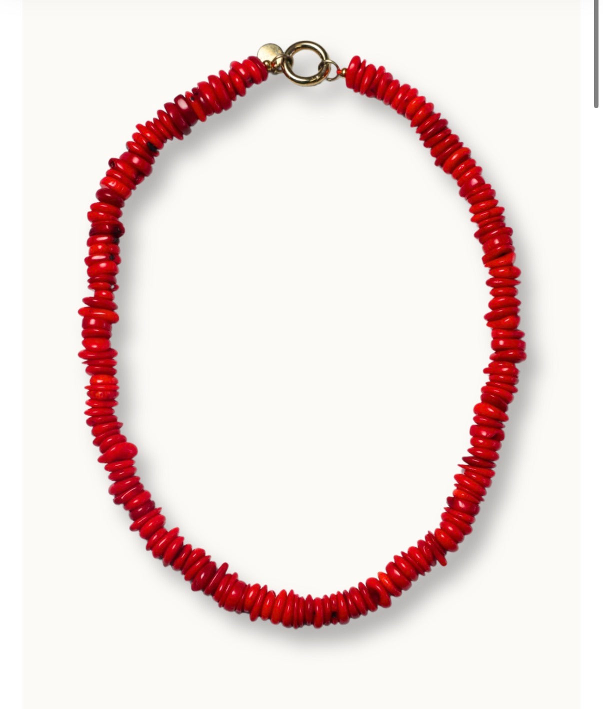 Flint Red White Pearls Necklace