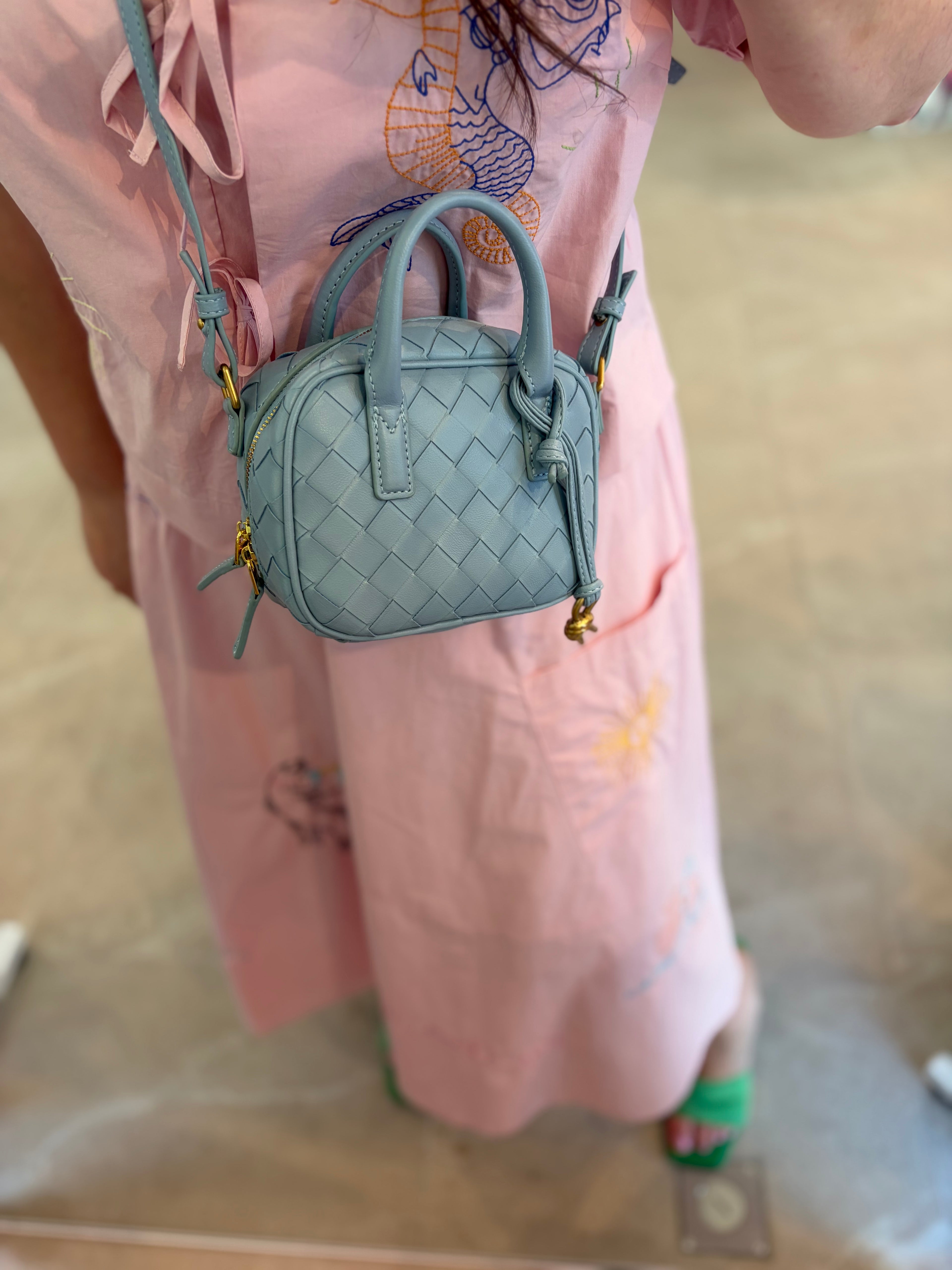 Mini PU Leather Bag Blue