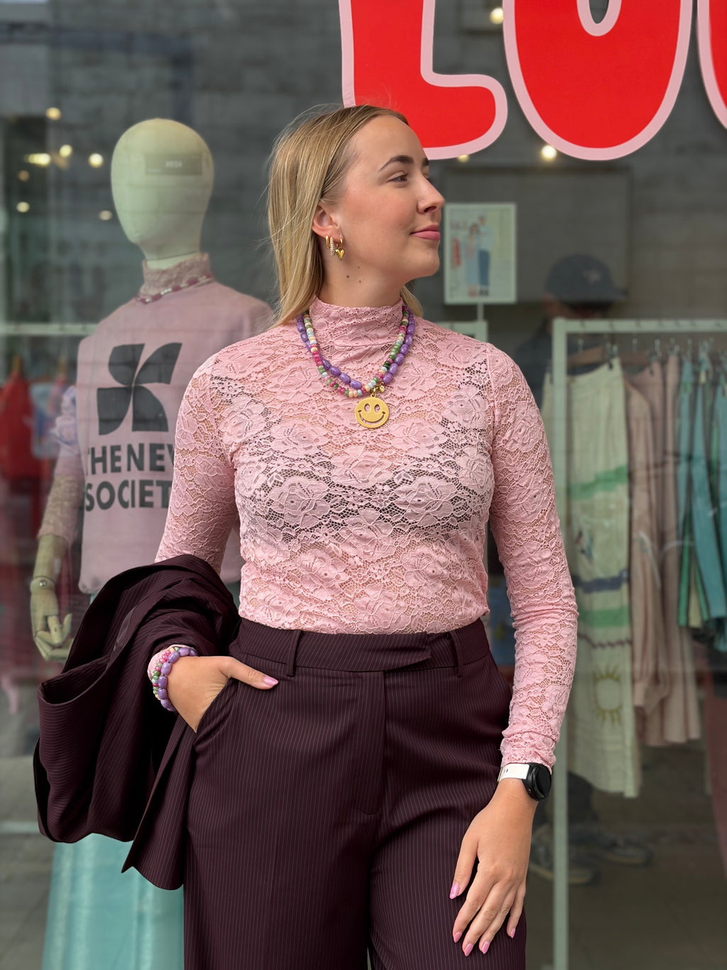Ronja Lace Blouse Pink