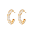 Medium Chunky Hoops White