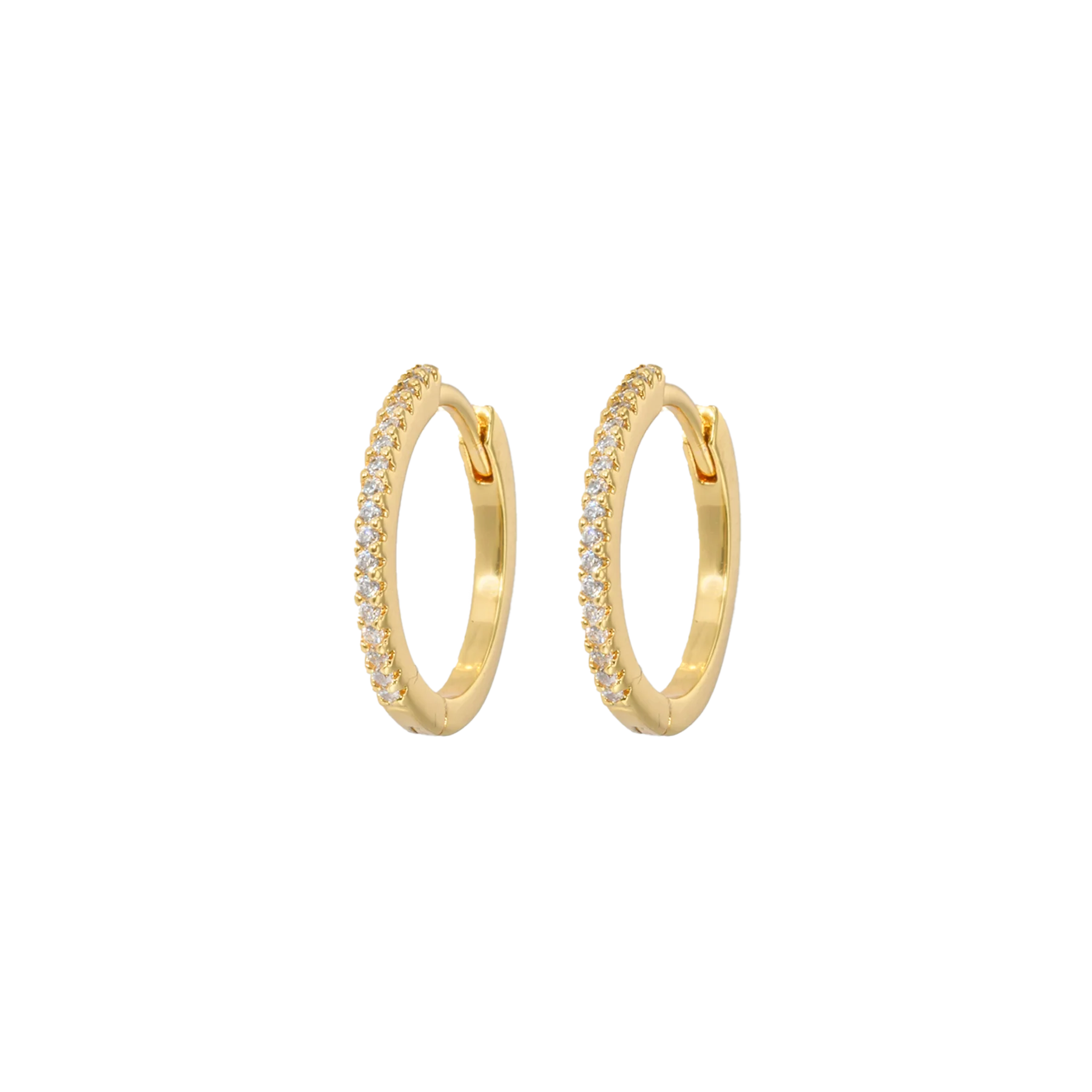 Medium Slim Hoops White