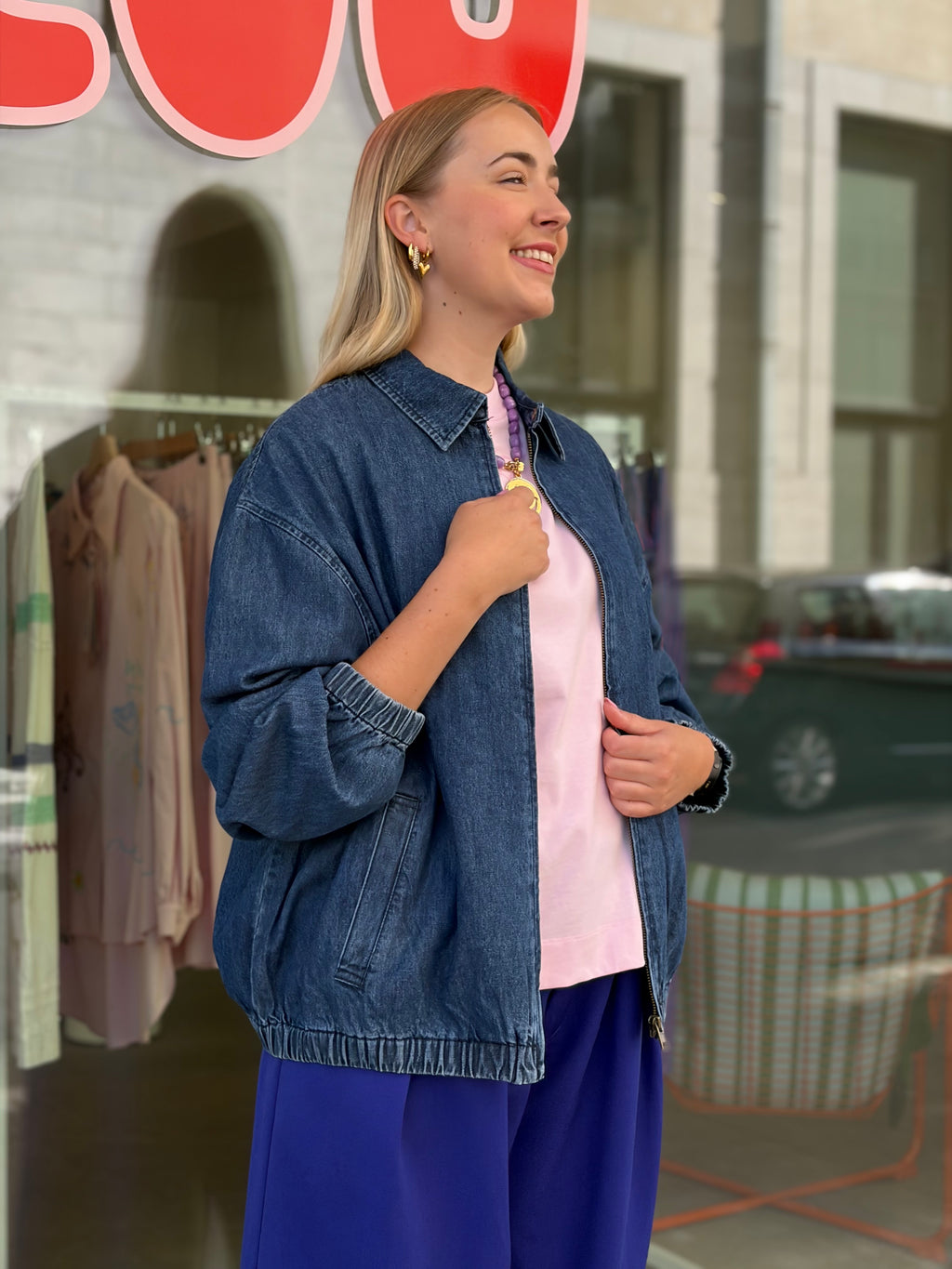 Denim Bomber Jacket
