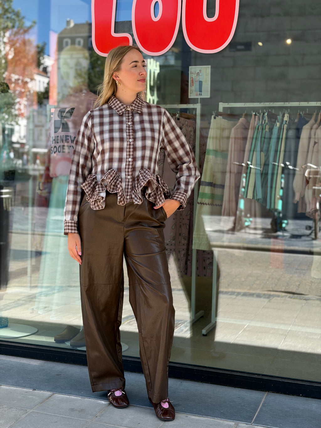 Paskale Faux Leather Pants