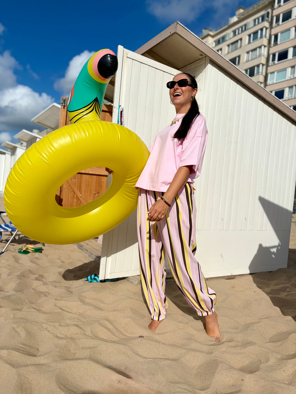 Balloon Striped Pants