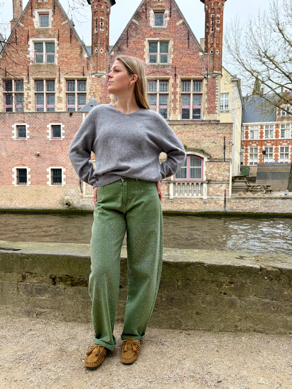 Babette Cashmere Wool Knit Dark Grey