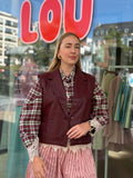 Charlene Faux Leather Jacket Bordeaux