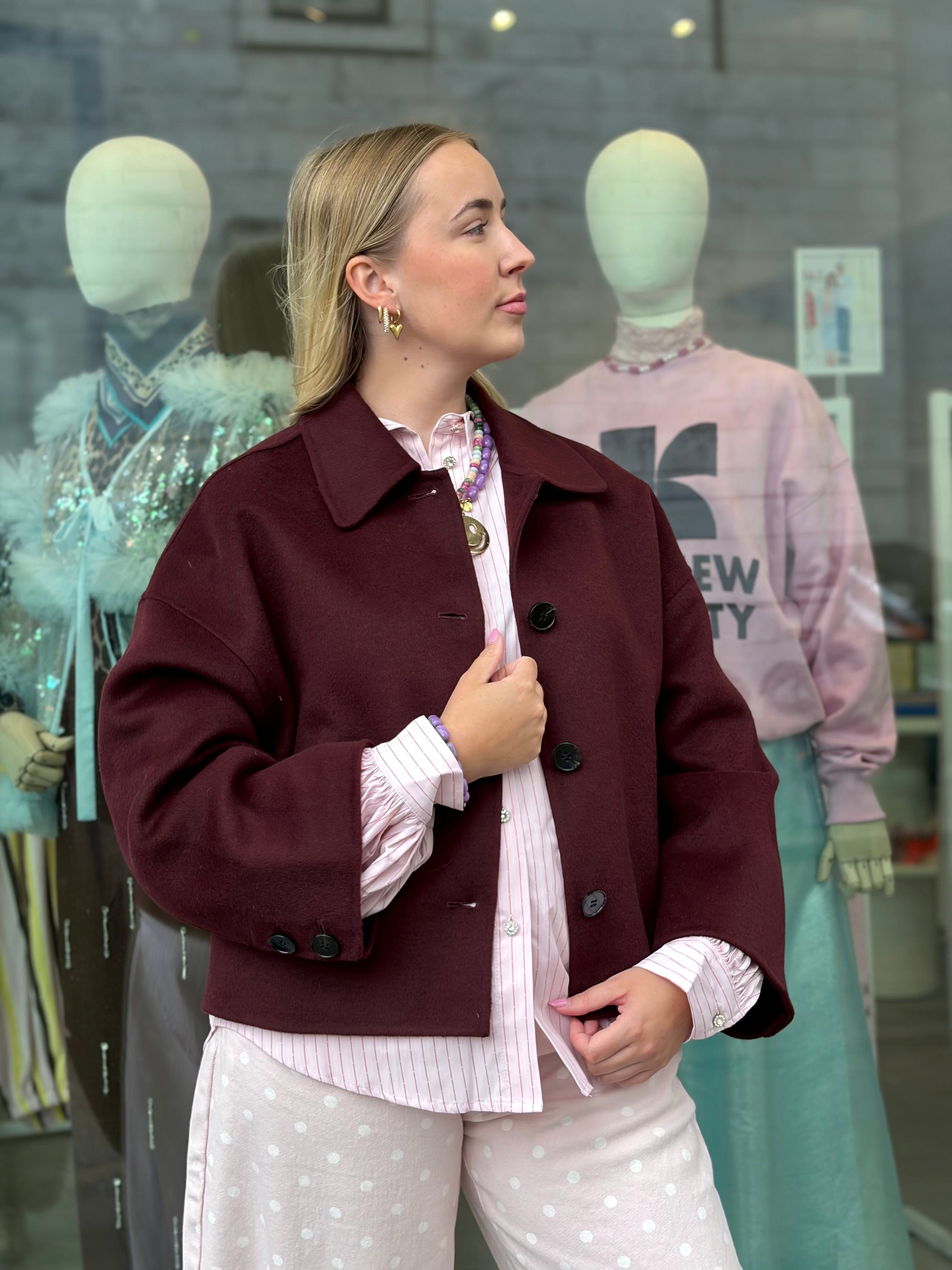 Wool Coat Burgundy