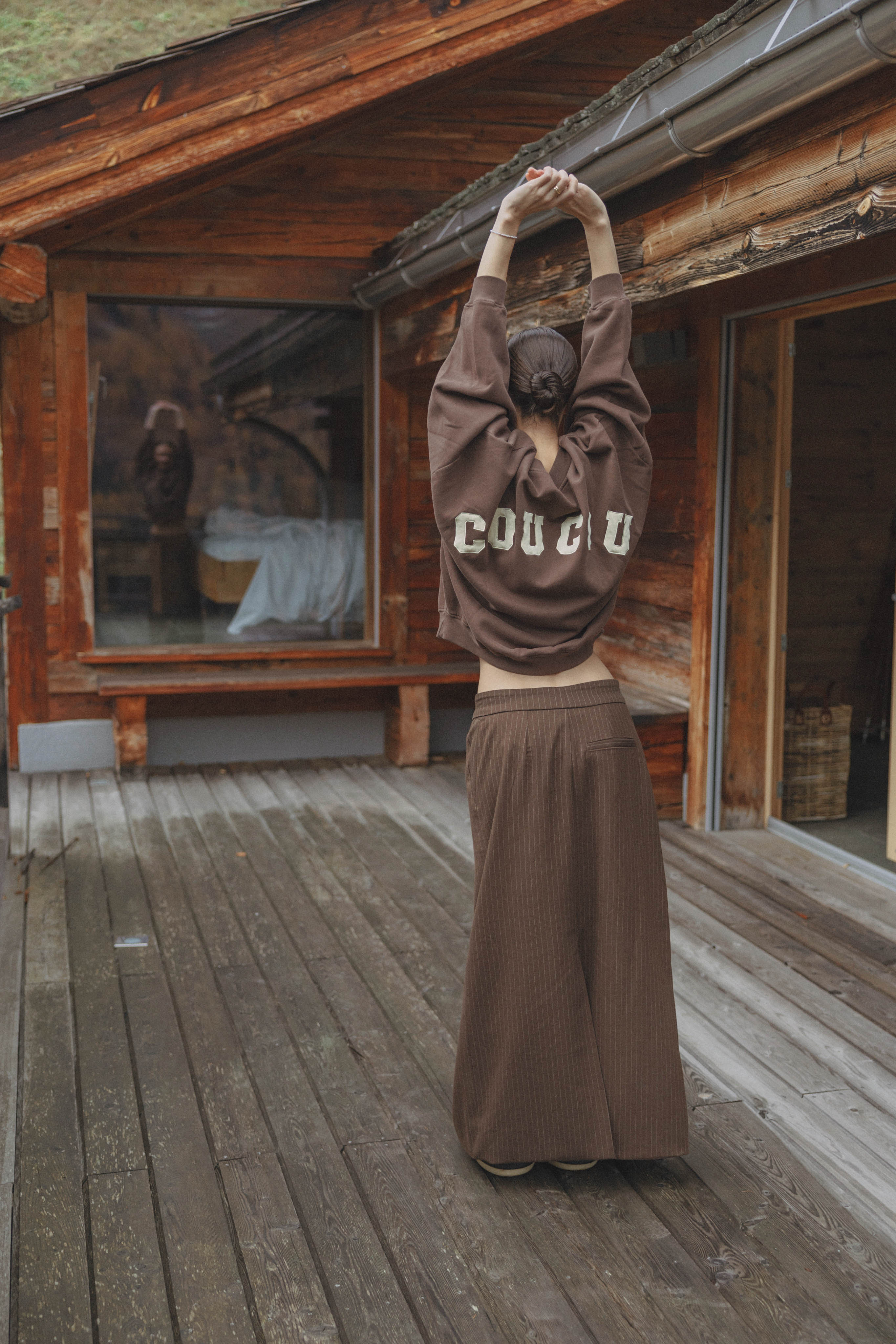 Joseph Sweater Brown With Yellow Letters