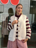 Wool Bodywarmer Creme