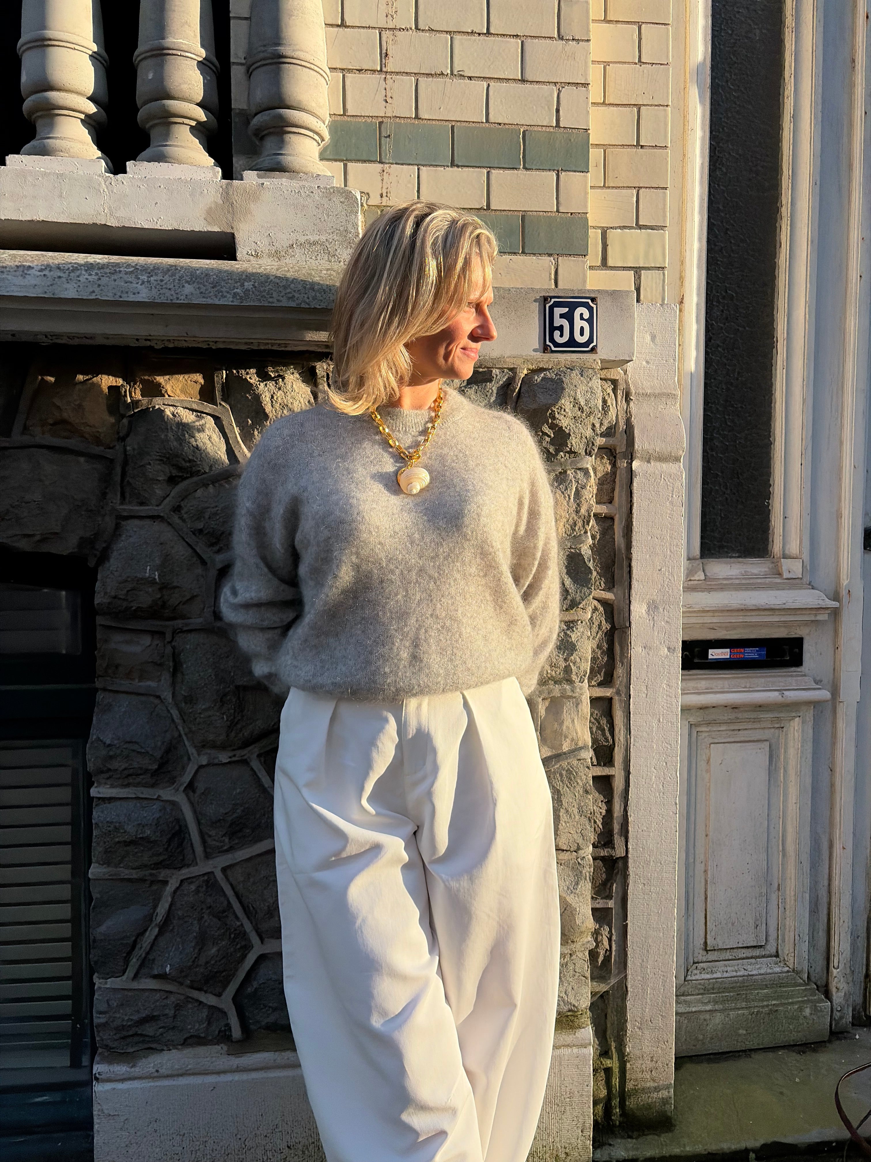 Emma Mohair Knit Grey
