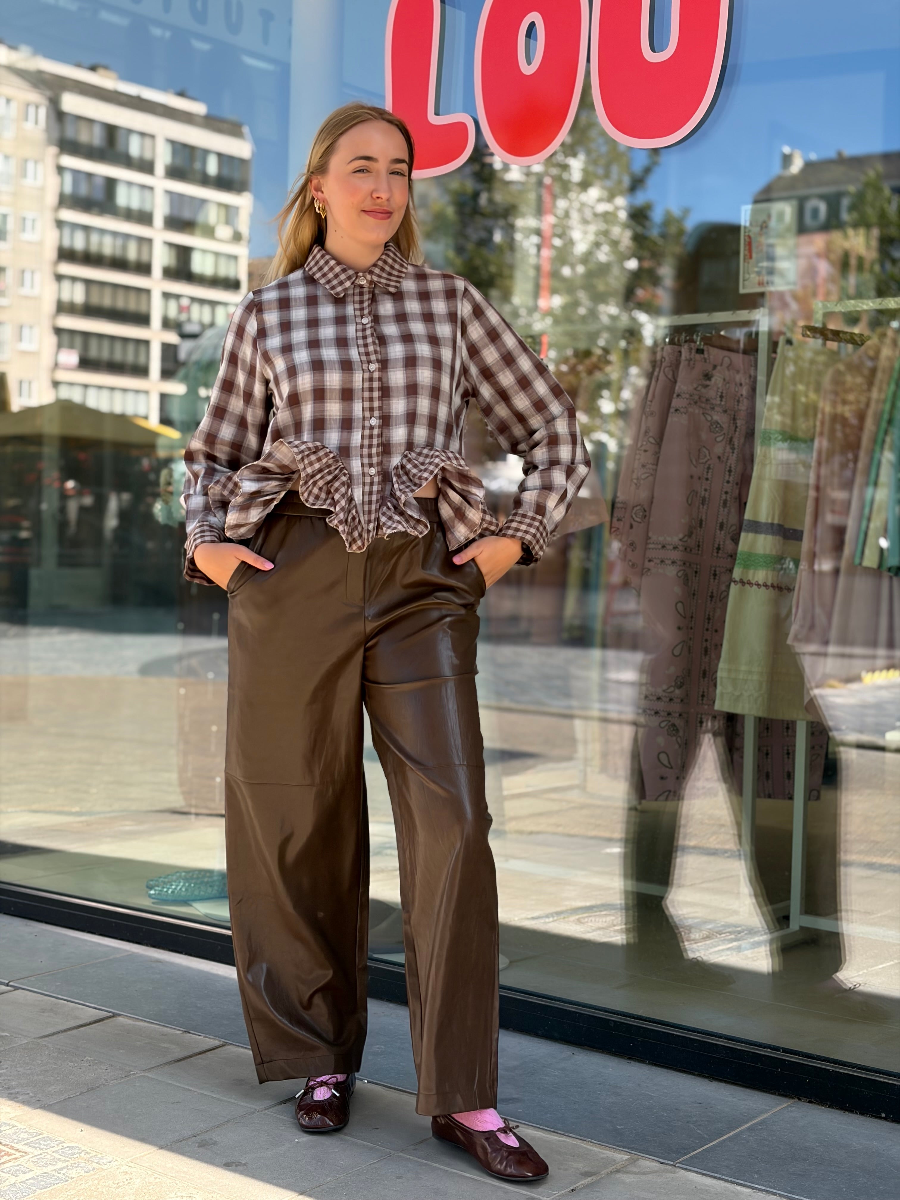 Paskale Faux Leather Pants