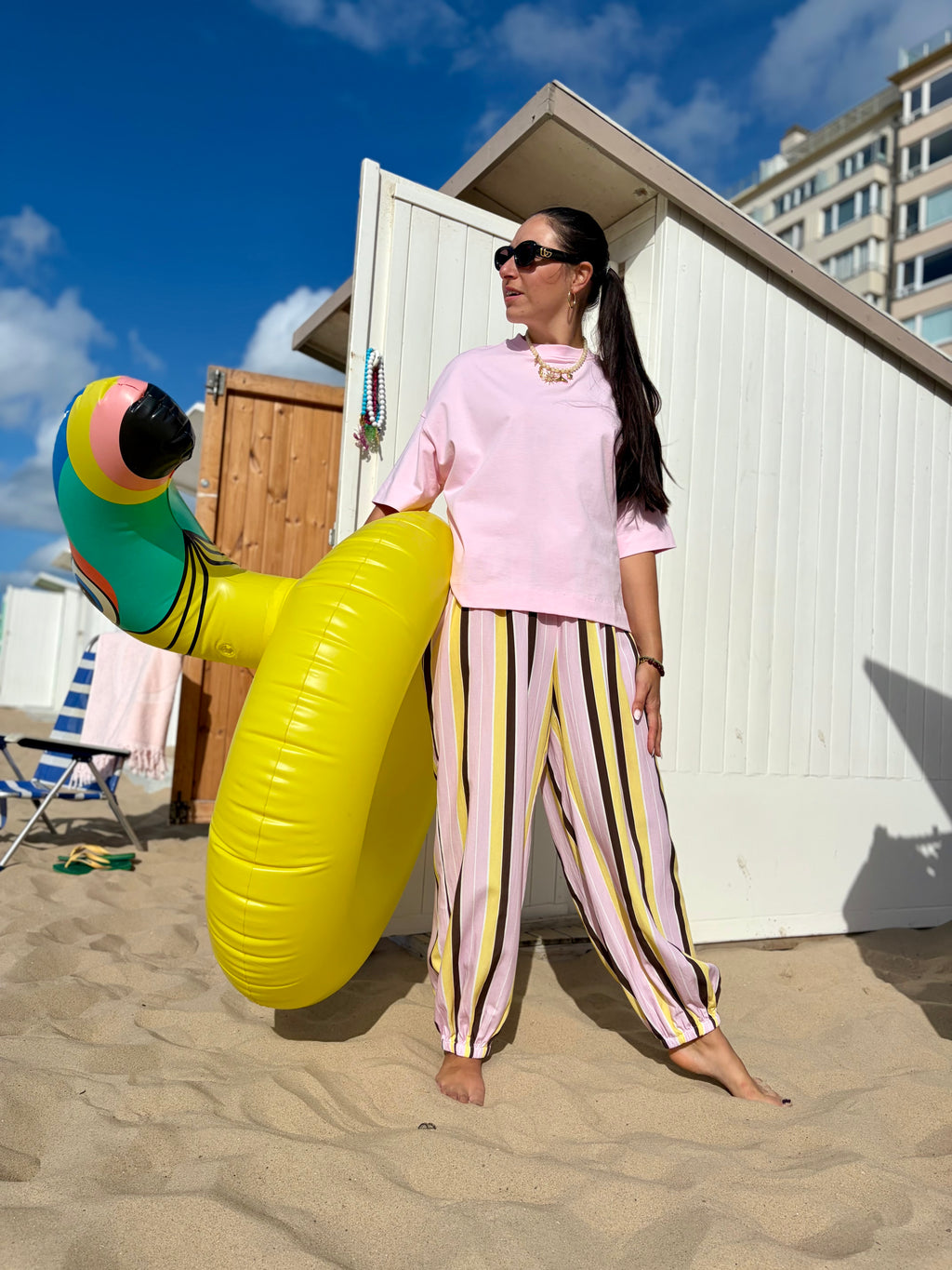 Balloon Striped Pants
