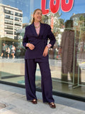 Blazer Striped Purple