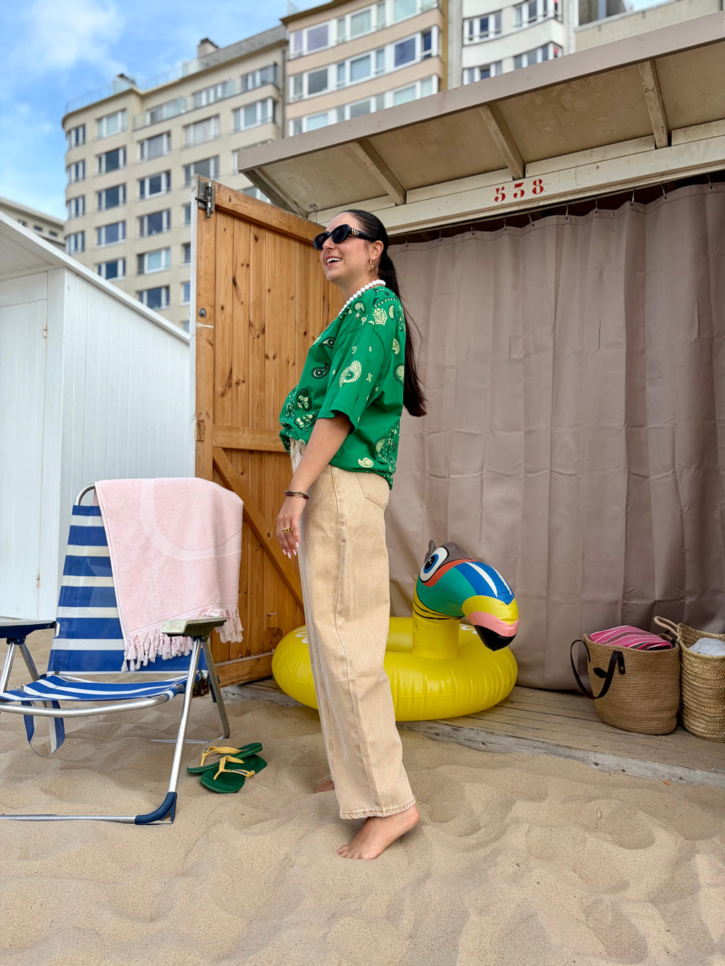 Sand Coloured Balloon Pants