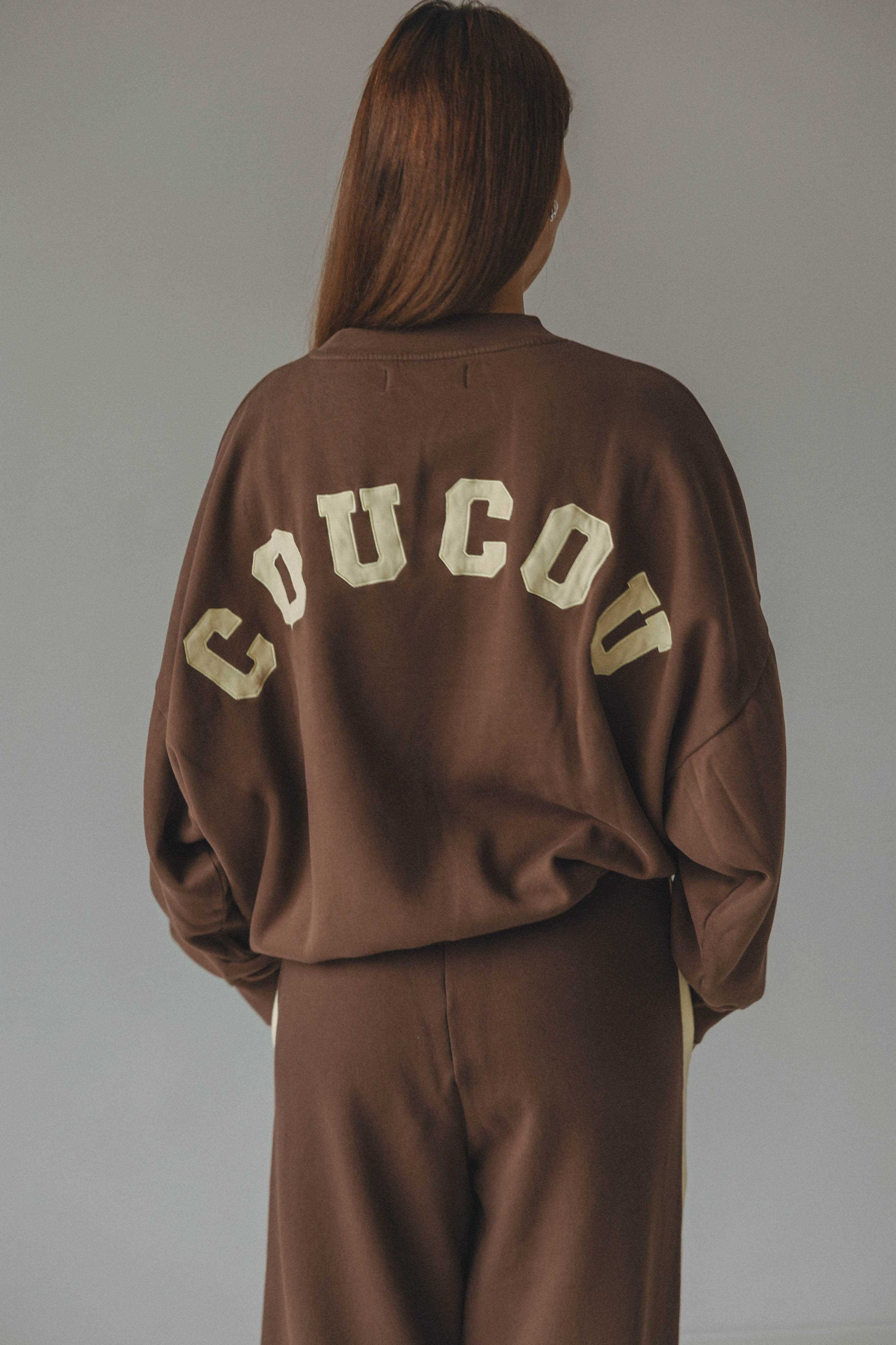 Joseph Sweater Brown With Yellow Letters