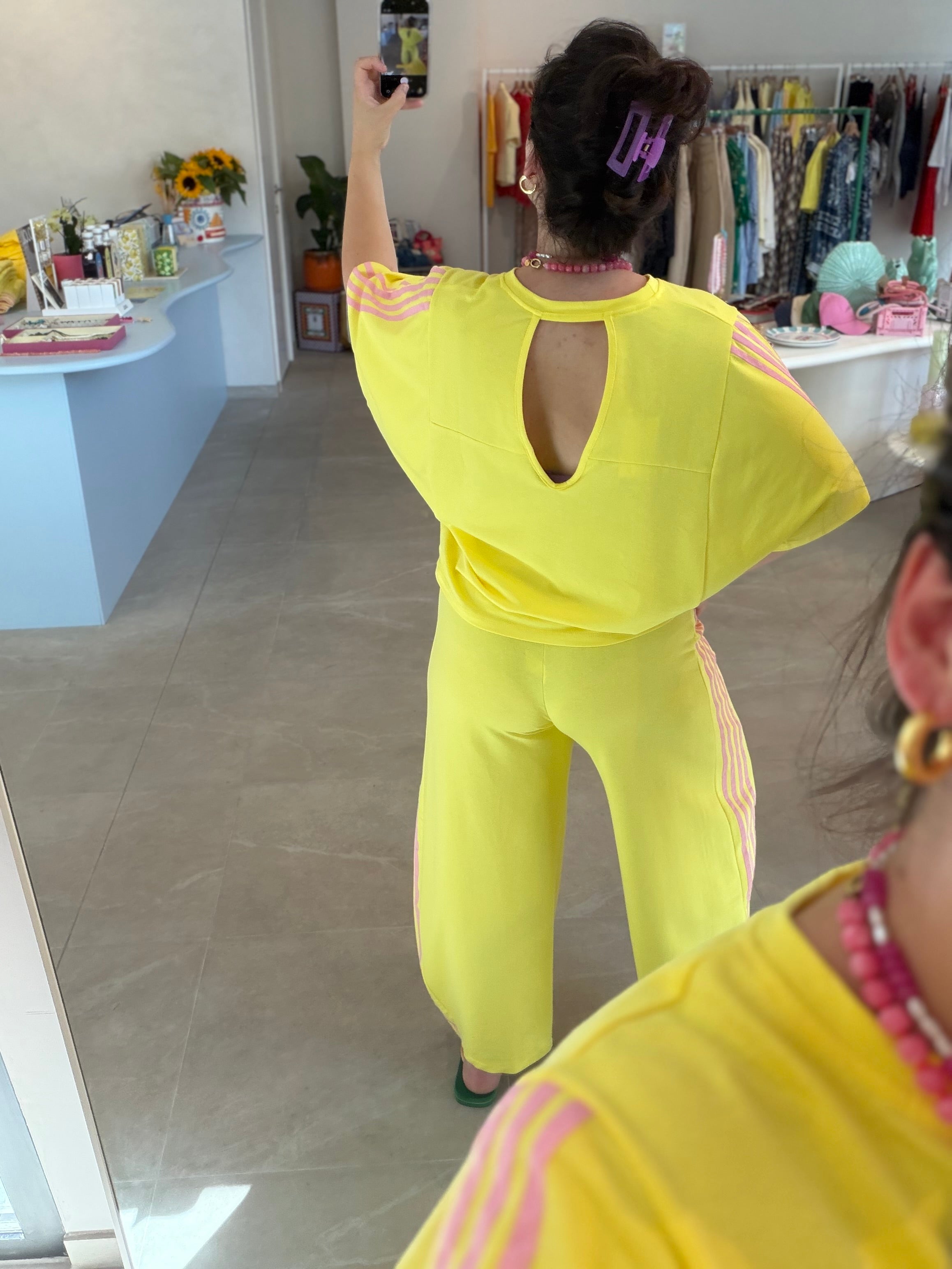 Striped Balloon Co-Ord Yellow