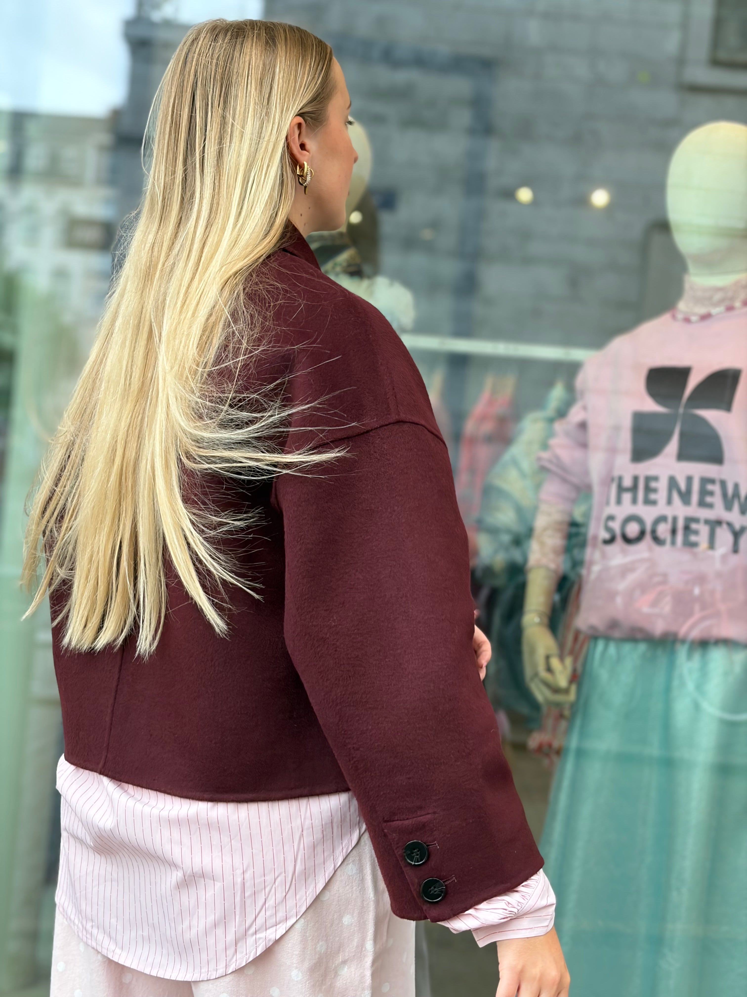 Wool Coat Burgundy