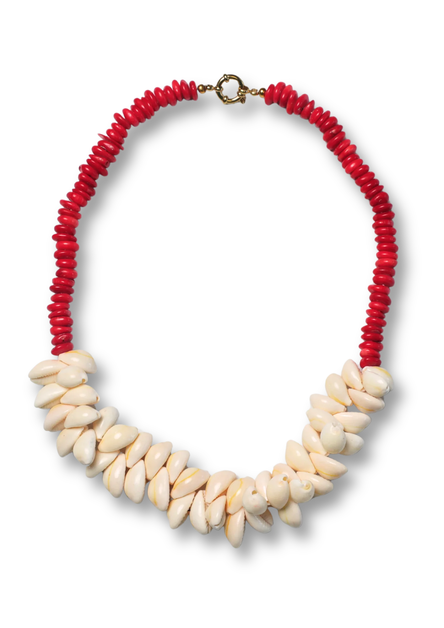 Luc Shell Necklace Red