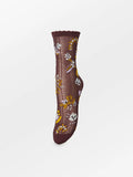 Fiora Cotta Sock Maroon Brown