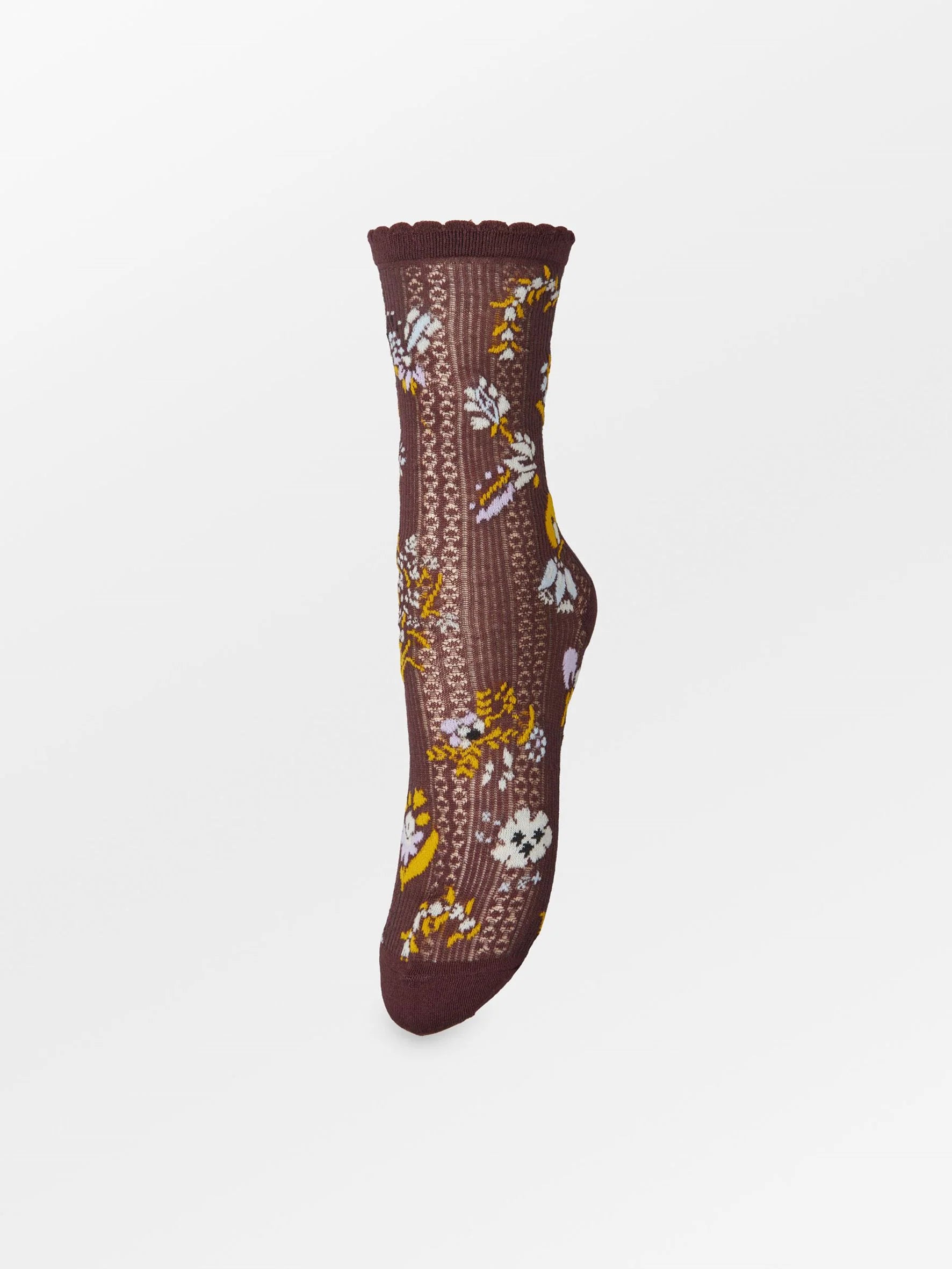 Fiora Cotta Sock Maroon Brown