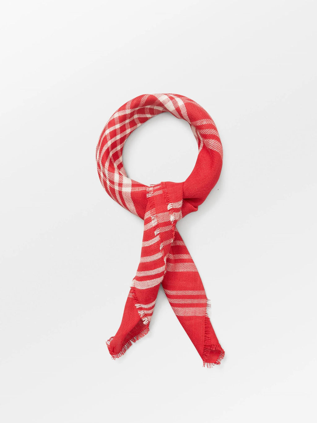 Grid Cowea Scarf Salsa Red