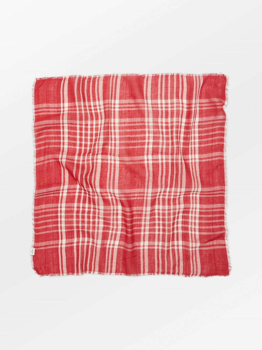 Grid Cowea Scarf Salsa Red