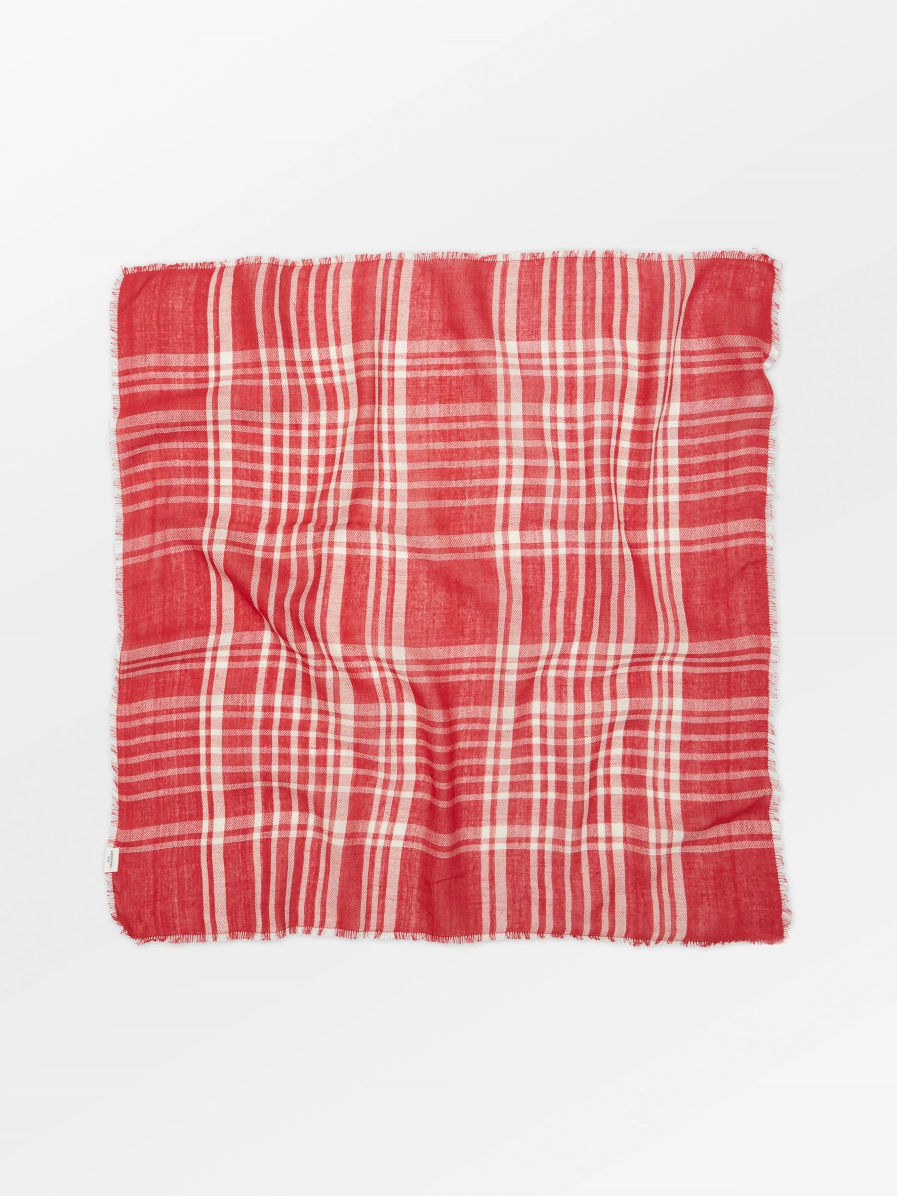 Grid Cowea Scarf Salsa Red