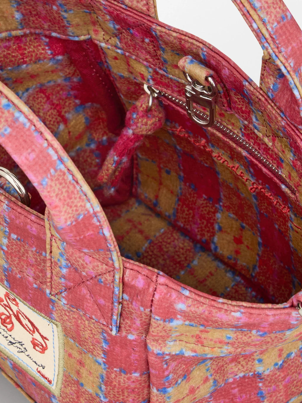 Checky Coated Gabby Bag