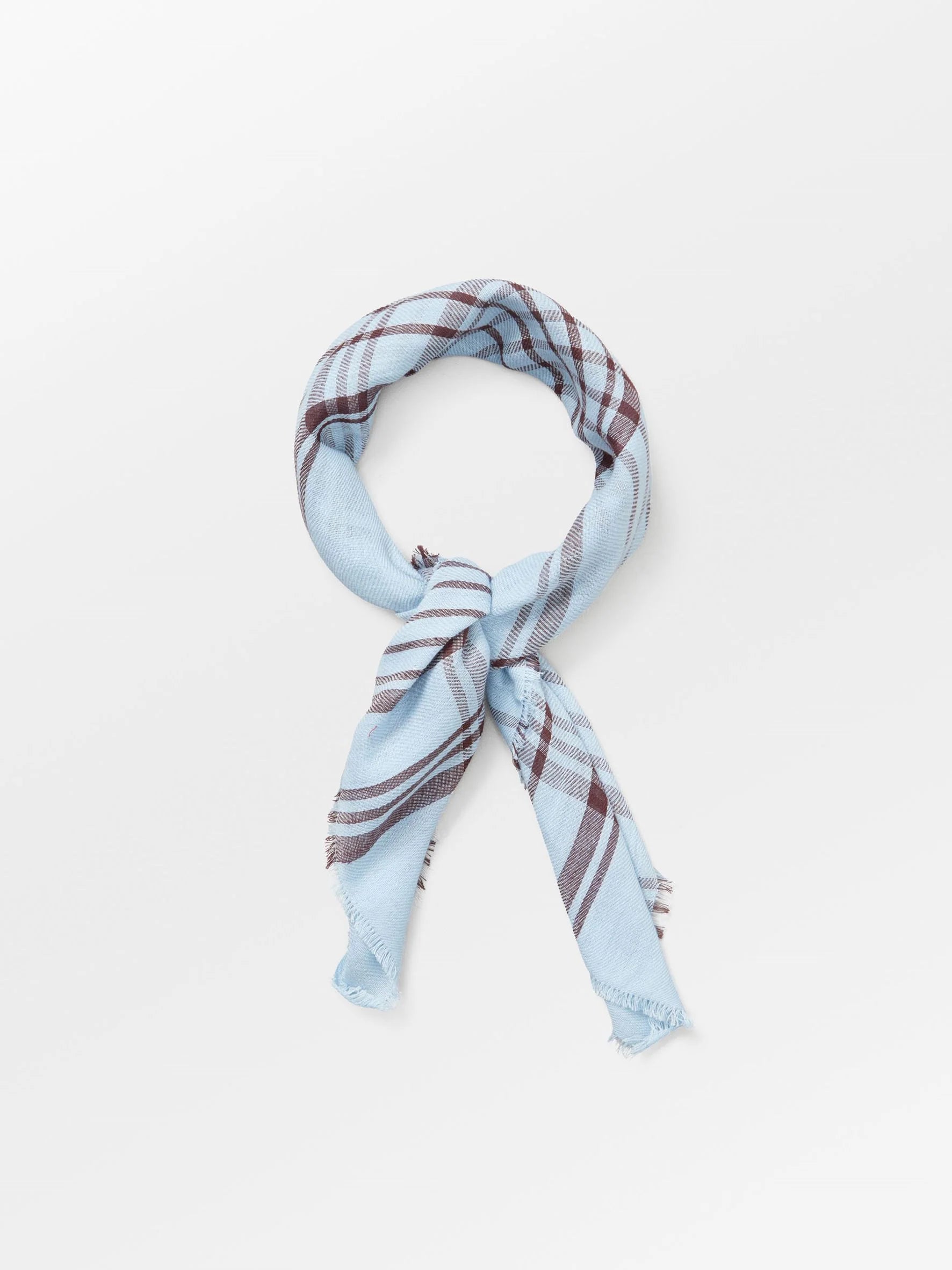 Grid Cowea Scarf Skyway Blue