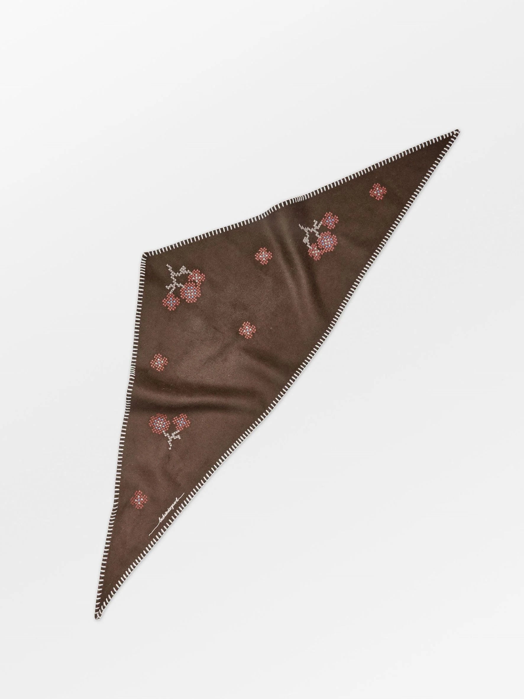 Flotile Triangle Scarf Wool Hot Fudge Brown
