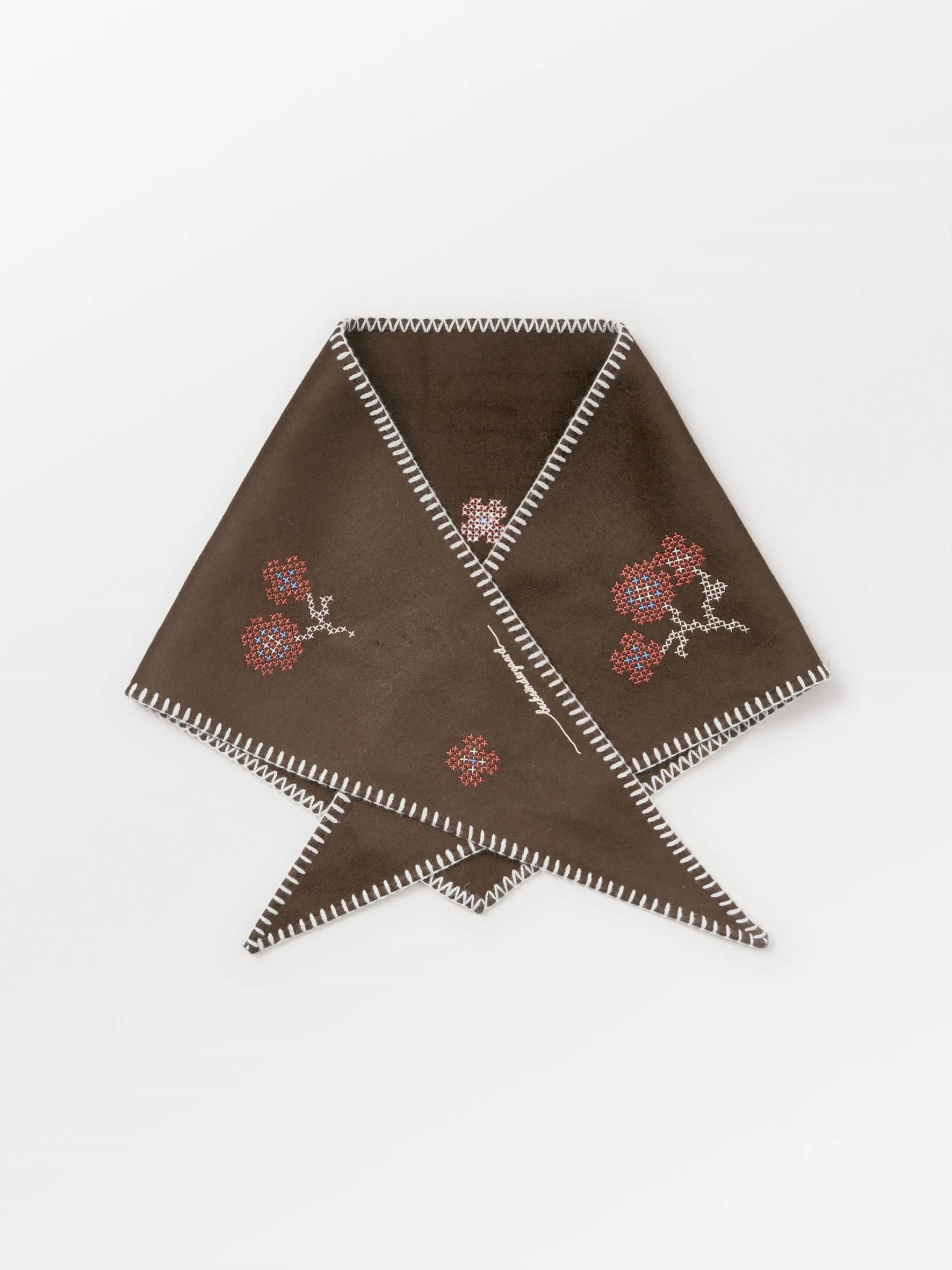 Flotile Triangle Scarf Wool Hot Fudge Brown